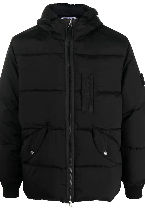 Stone Island vadderad dunjacka - Svart