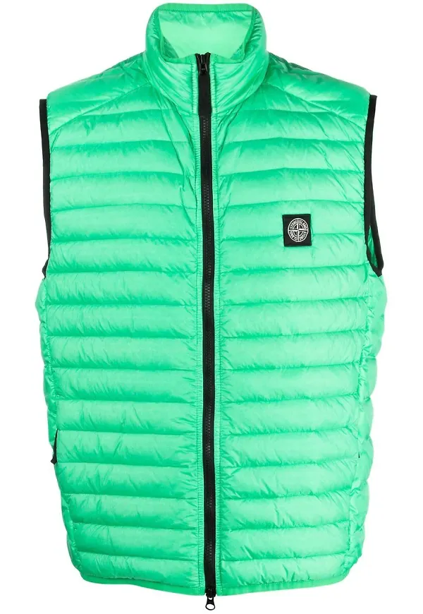 Stone Island vadderad dunväst - Grön