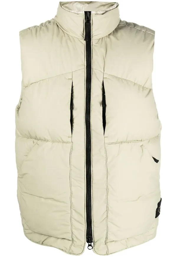 Stone Island vadderad dunväst - Neutral