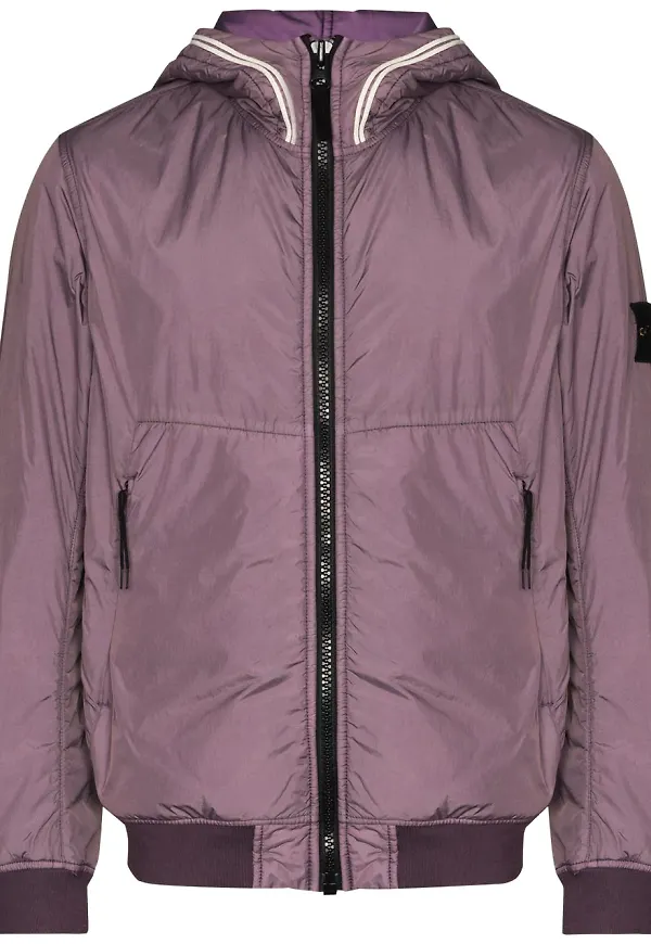 Stone Island vadderad huvjacka - Lila