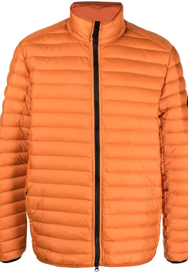 Stone Island vadderad jacka med dragkedja - Orange