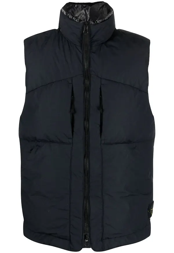 Stone Island vadderad quiltad dunväst - Blå