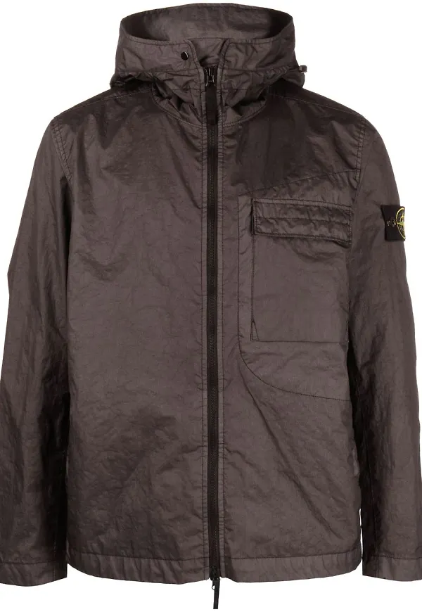 Stone Island vindjacka med kompassmärke - Grå