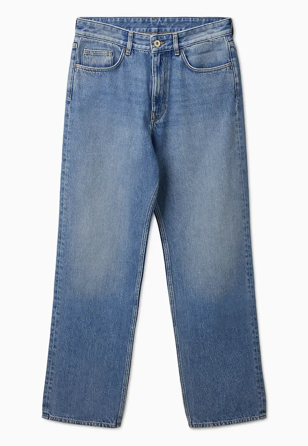 STRAIGHT-LEG LOW-RISE JEANS