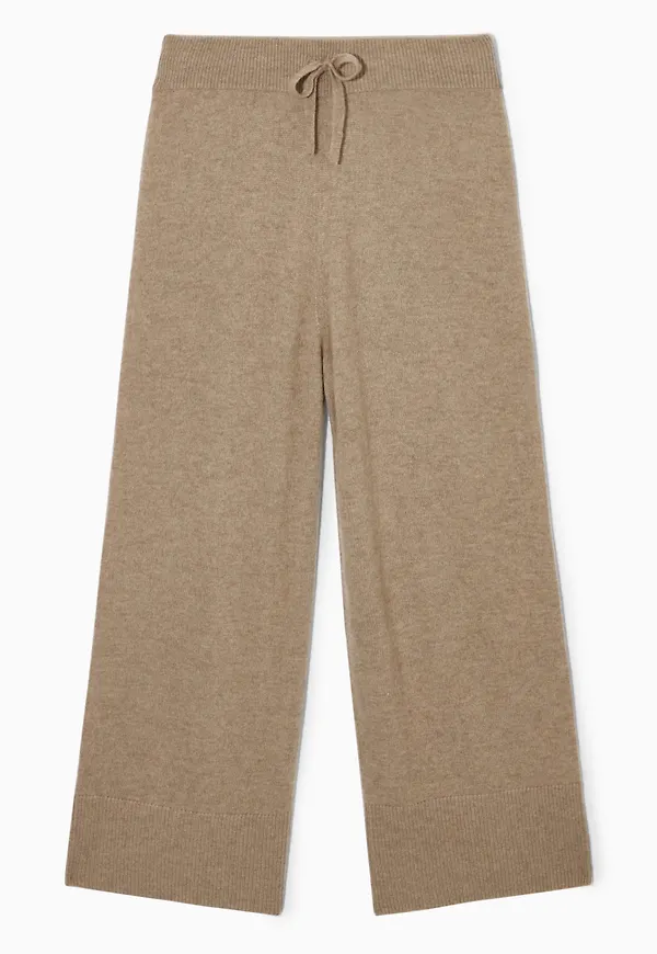 STRAIGHT-LEG PURE CASHMERE TROUSERS
