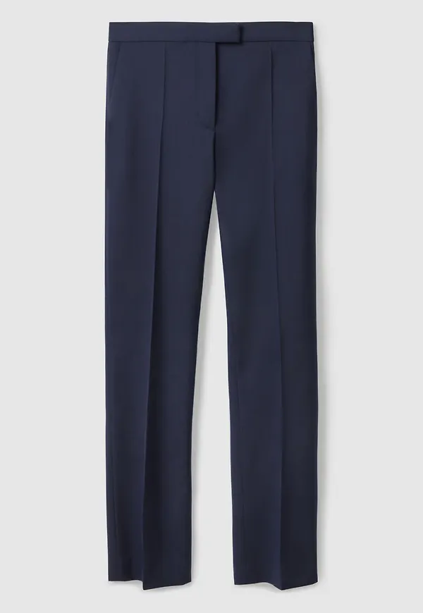 STRAIGHT-LEG WOOL TROUSERS
