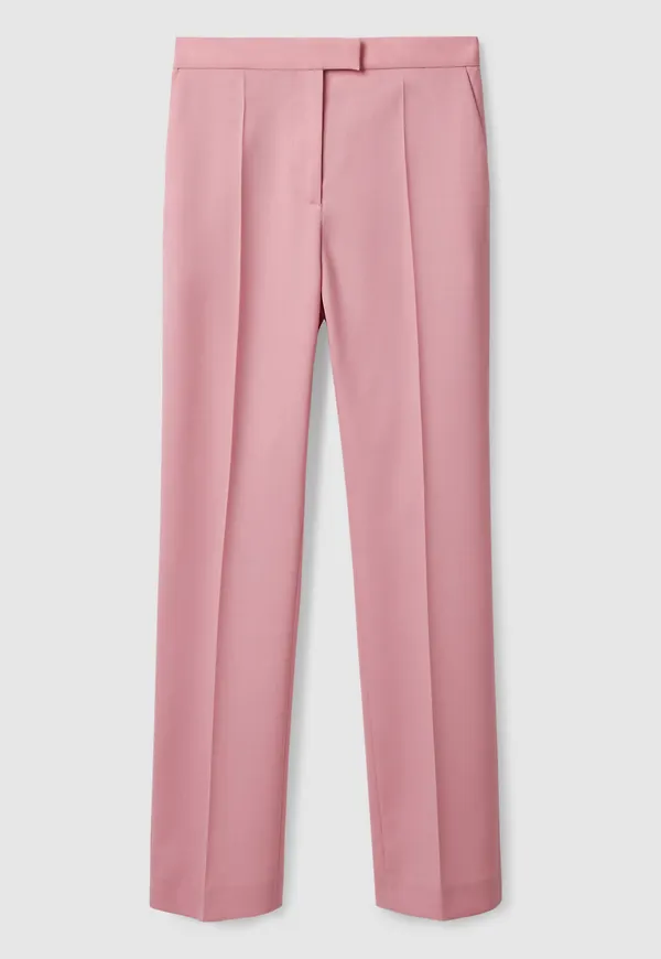 STRAIGHT-LEG WOOL TROUSERS