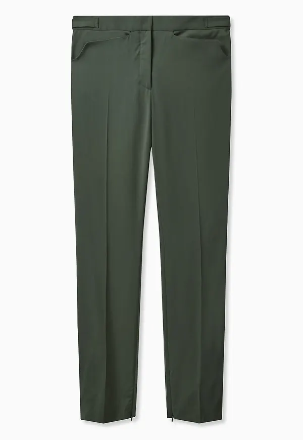 STRAIGHT-LEG WOOL TROUSERS