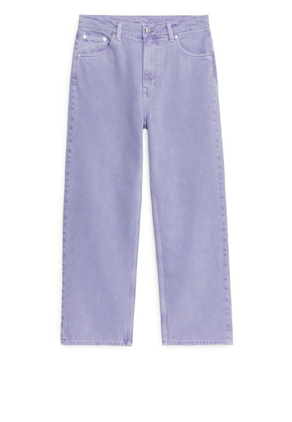 STRAIGHT Cropped Jeans - Purple