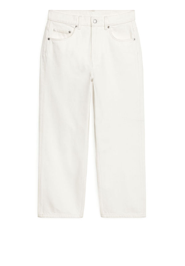 STRAIGHT CROPPED Jeans - White