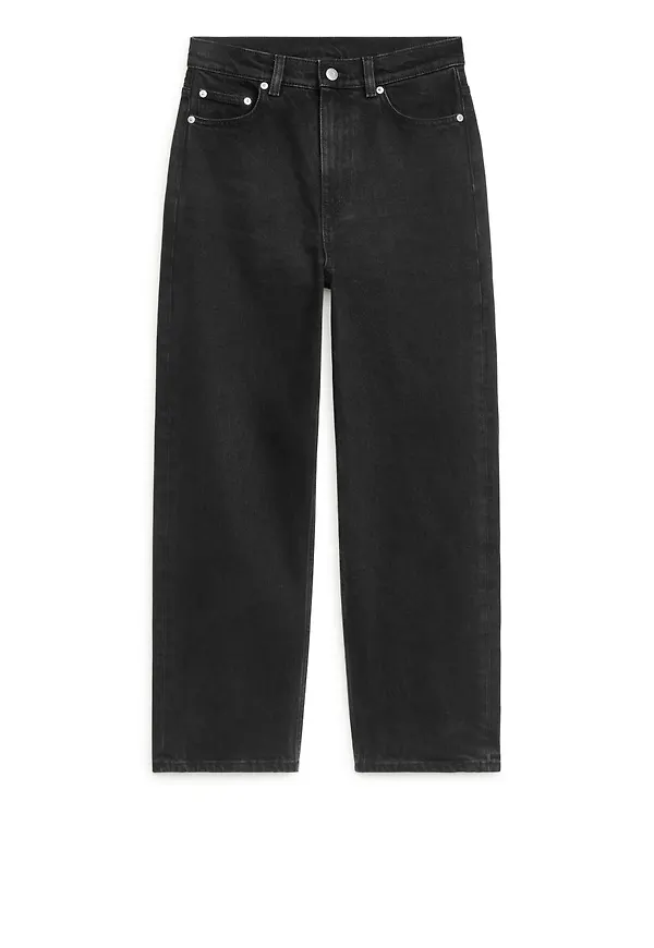 STRAIGHT CROPPED STRETCH Jeans - Grey