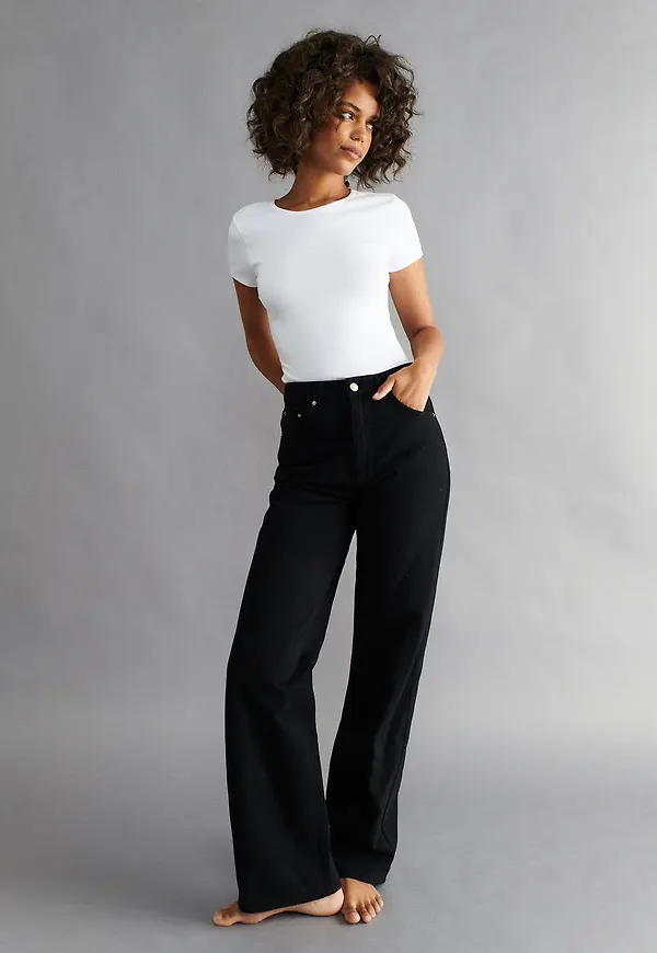 Straight high waist jeans