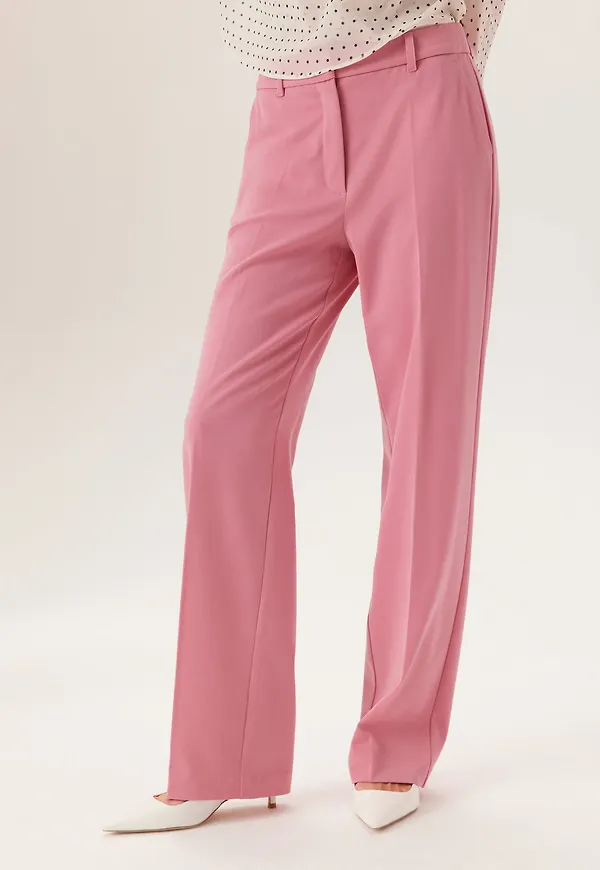 Straight High Waist Suit Trousers
