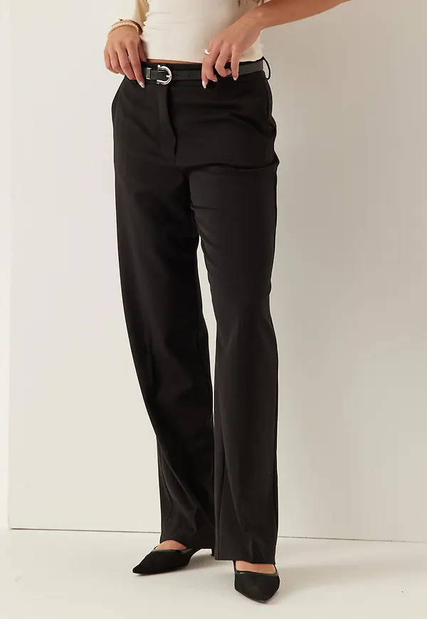 Straight High Waist Suit Trousers