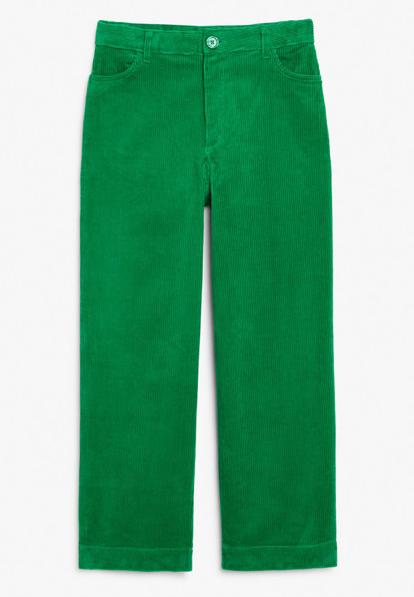 Straight leg corduroy jeans - Green