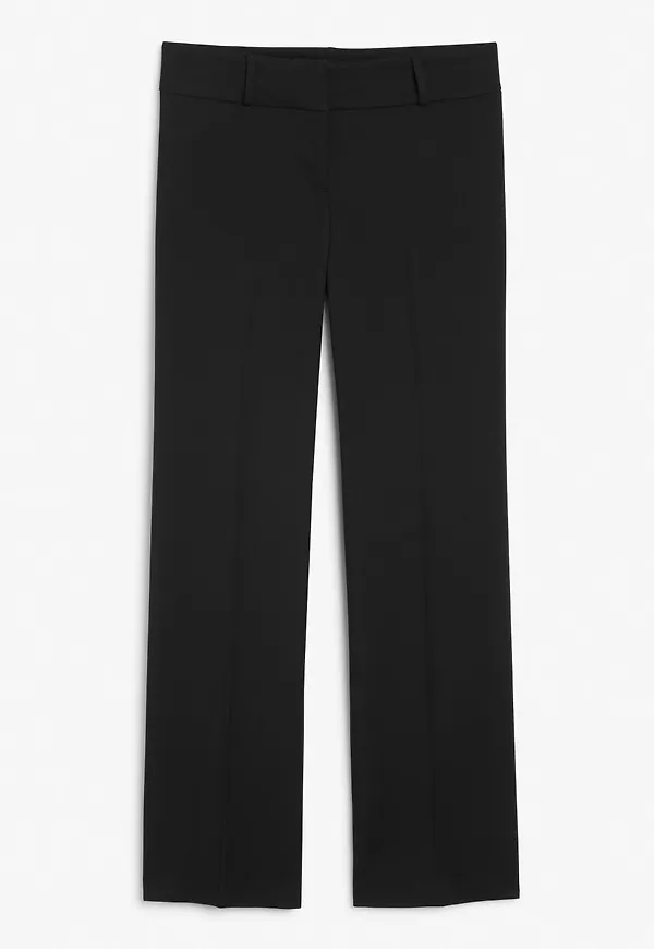 Straight leg dressy trousers - Black