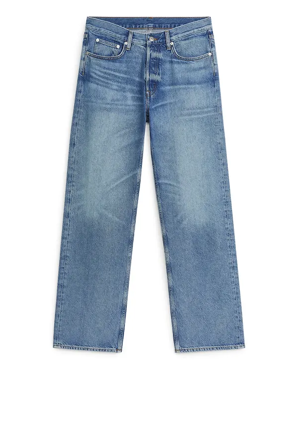 STRAIGHT Non-Stretch Jeans - Blue