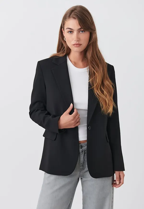 Straight regular blazer