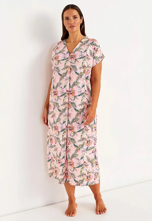 Strandkaftan i trikå