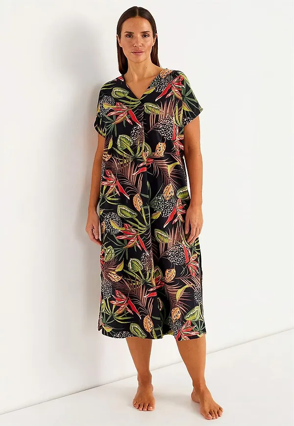 Strandkaftan i trikå