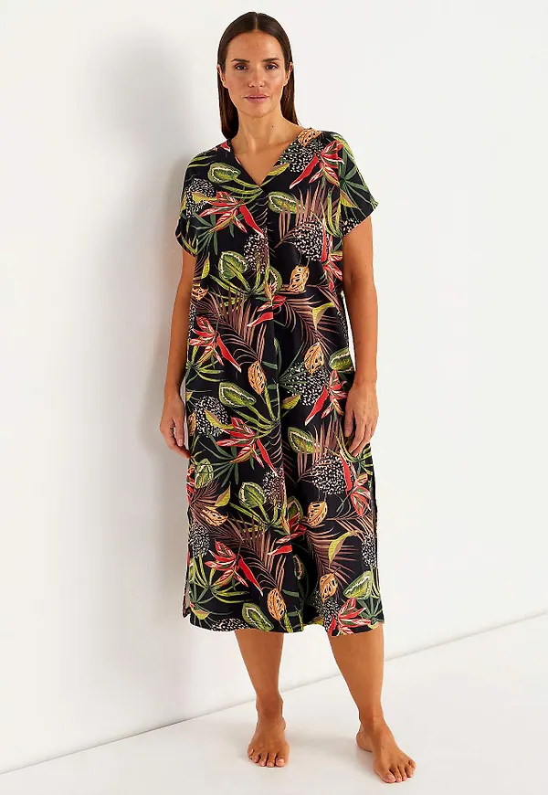 Strandkaftan i trikå