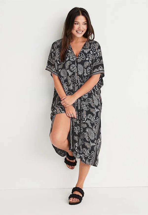Strandkaftan med knappar