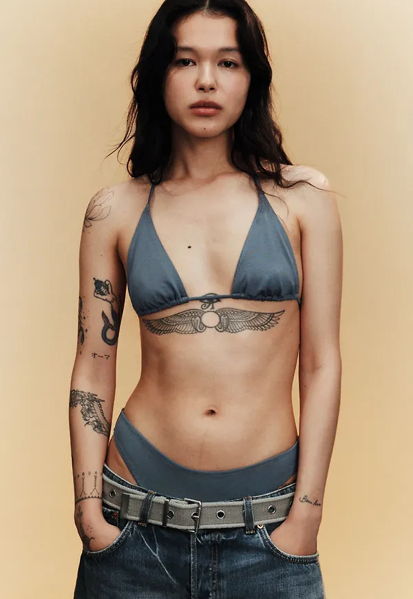Strappy Triangle Bikini Top