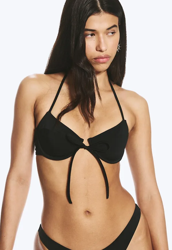 Strappy Wired Halter Bikini Top