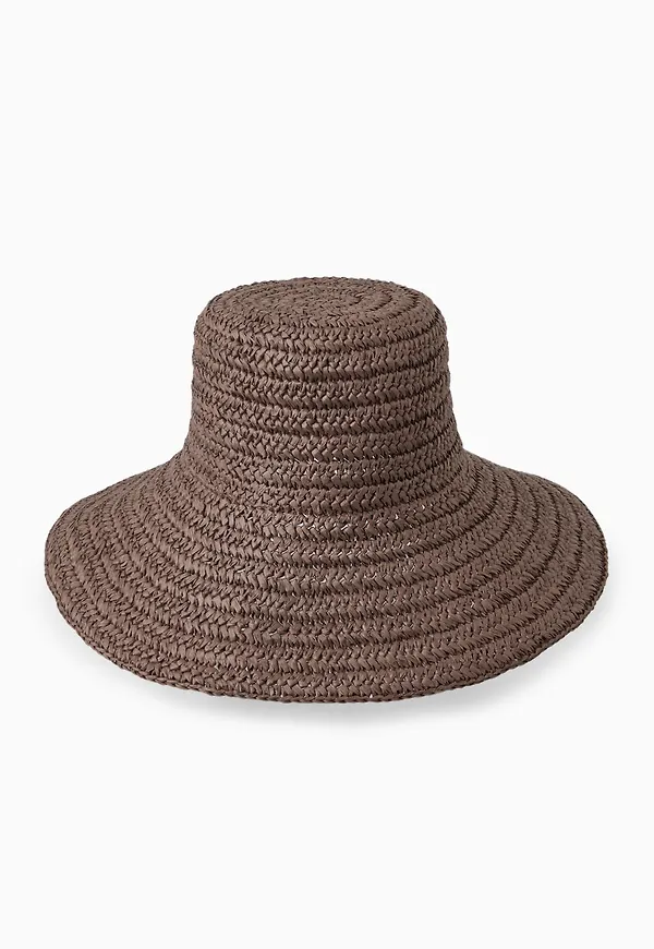 STRAW BUCKET HAT