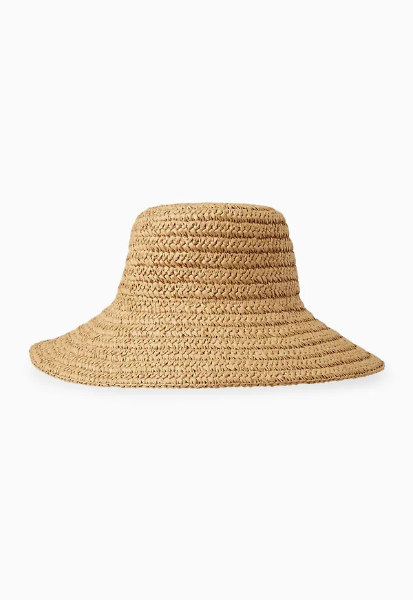 STRAW BUCKET HAT