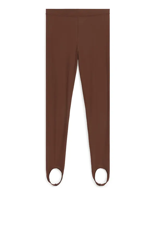 Stretch-Jersey Stirrup Leggings - Beige