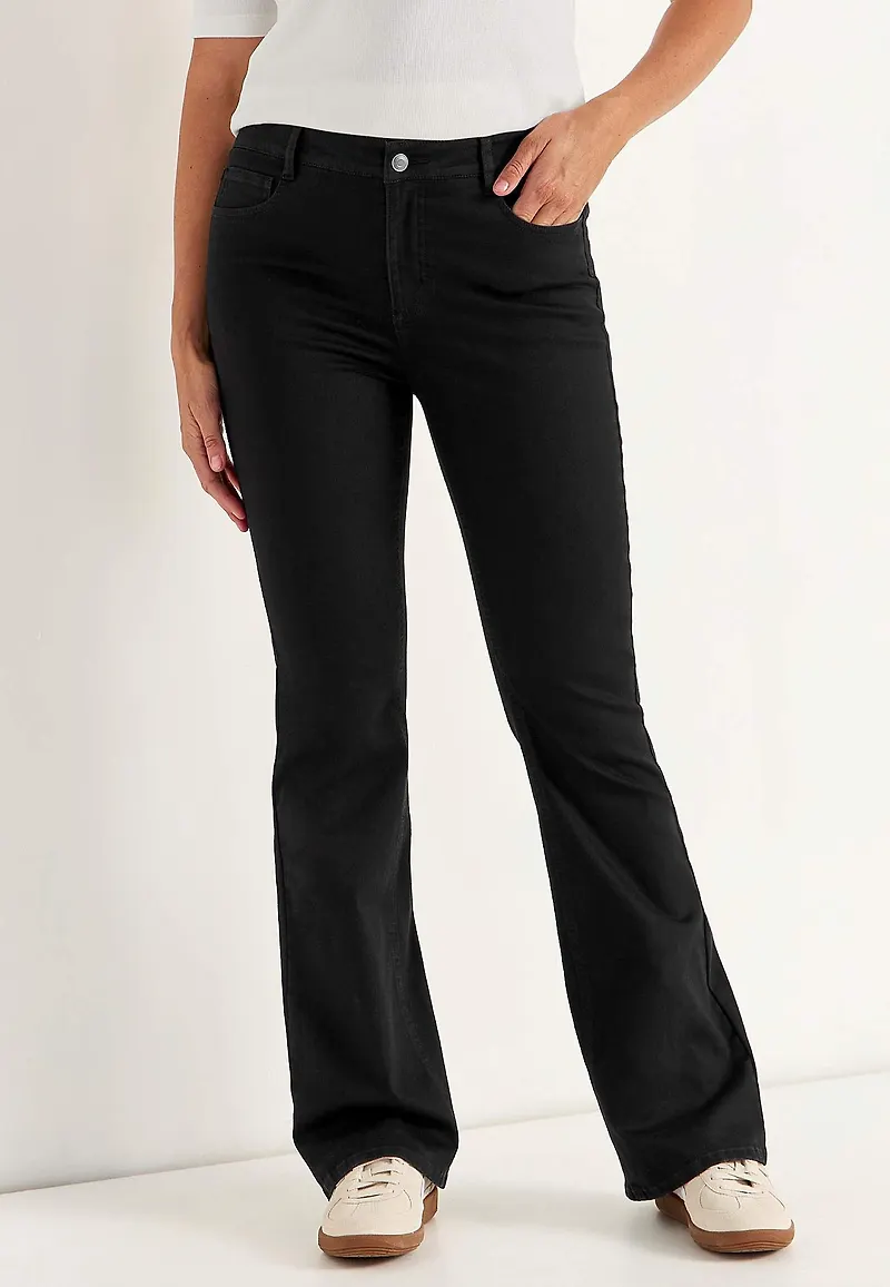 Stretchig bootcut-byxa