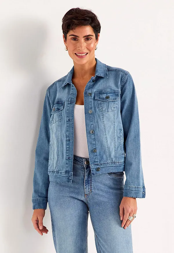 Stretchig jeansjacka
