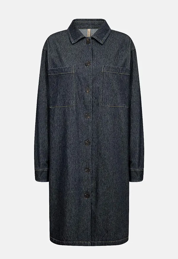 Stretchig jeansklänning