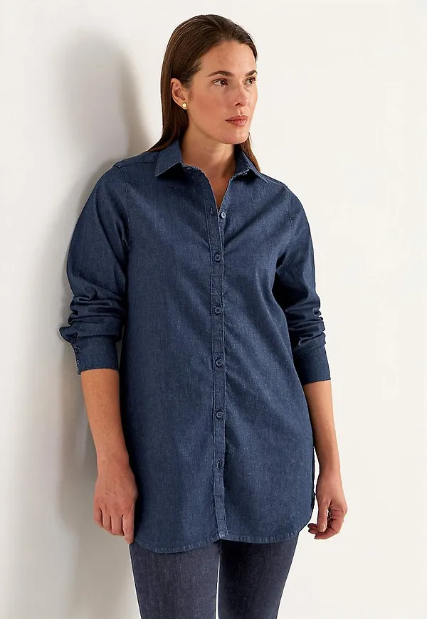 Stretchig tunika i denim
