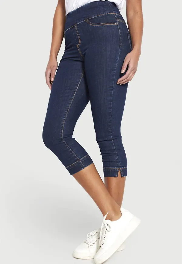Supersköna caprijeggings i denim Elin