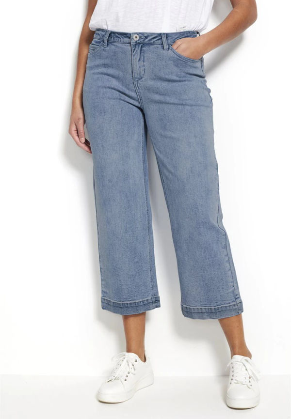 Stretchiga jeans i ankelmodell