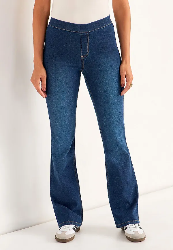 Stretchiga jeggings bootcut - två längder