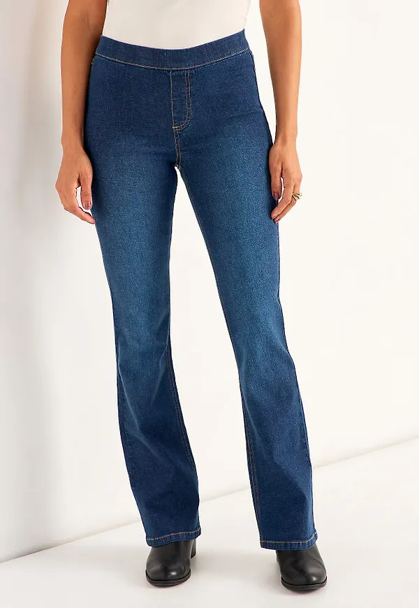 Stretchiga jeggings bootcut - två längder