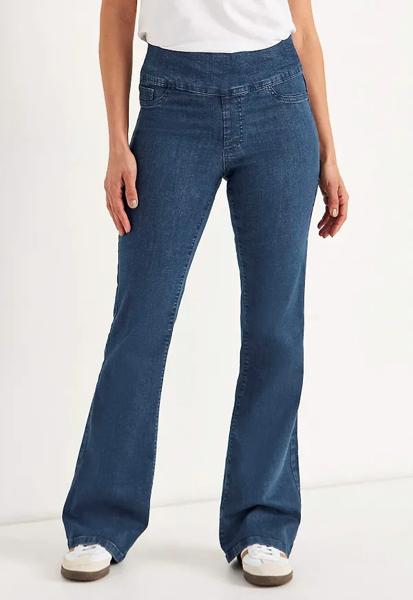 Stretchiga jeggings bootcut - två längder Elin