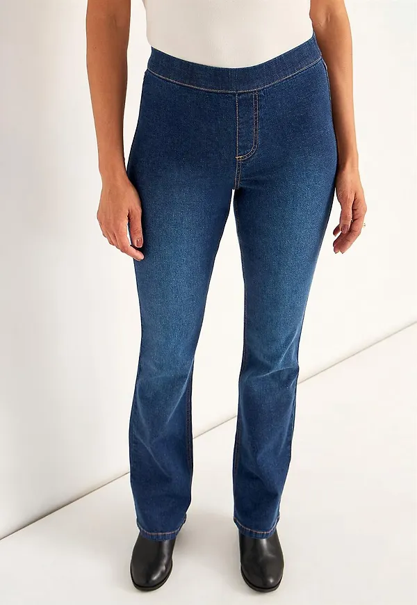 Stretchiga jeggings bootcut - två längder
