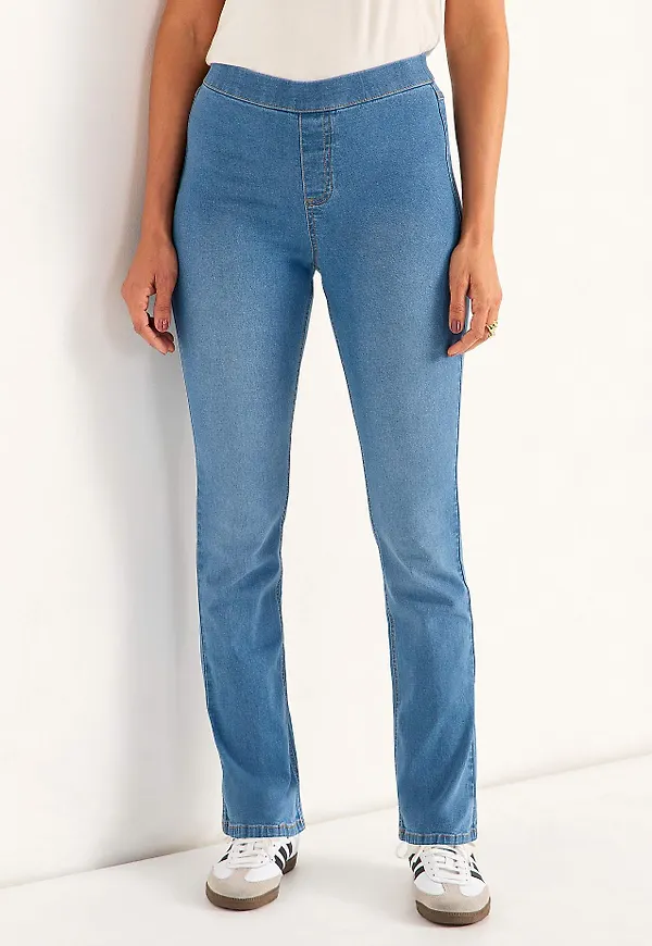 Stretchiga, smala jeggings - två längder