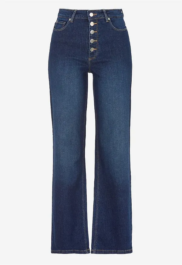 Stretchjeans med hög midja