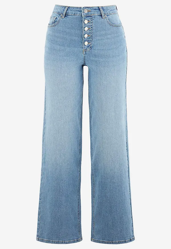 Stretchjeans med hög midja