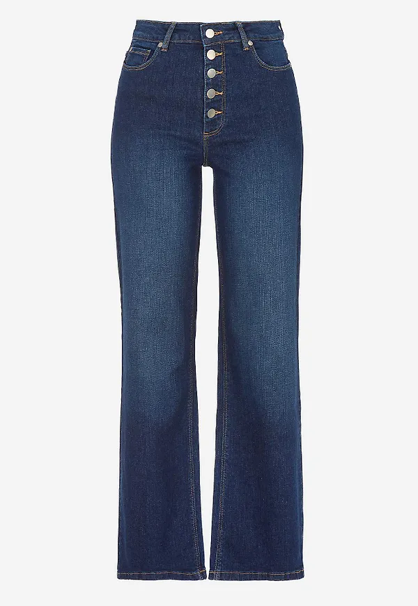 Stretchjeans med hög midja