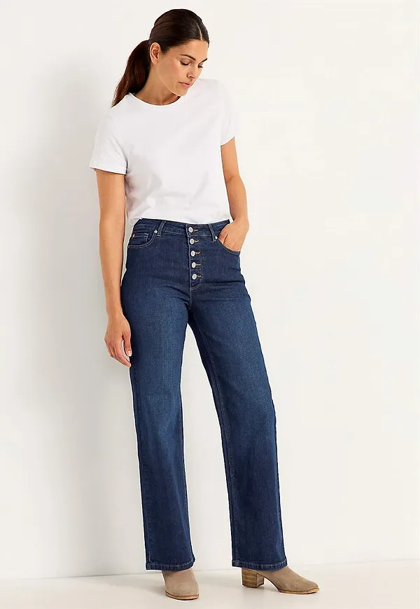 Stretchjeans med hög midja