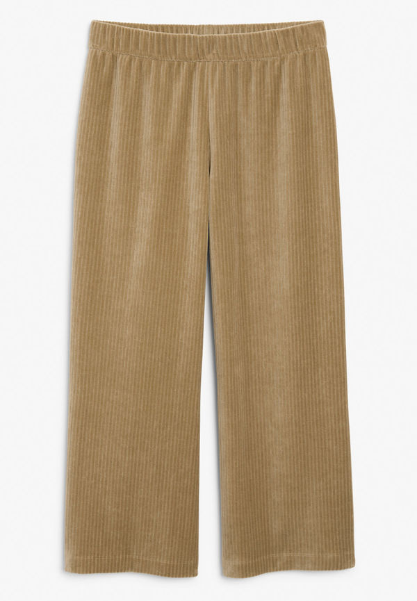 Stretchy corduroy trousers - Brown
