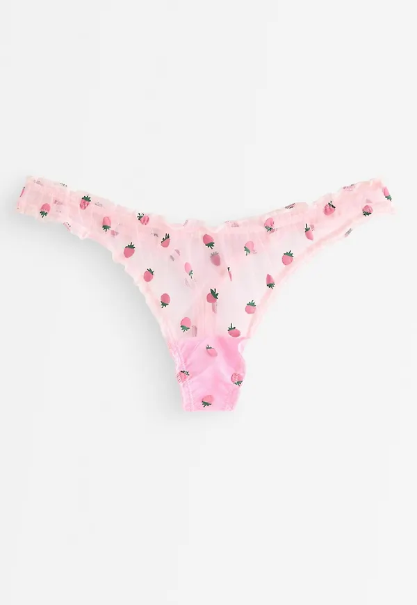 Stringtrosa med låg midja i mesh