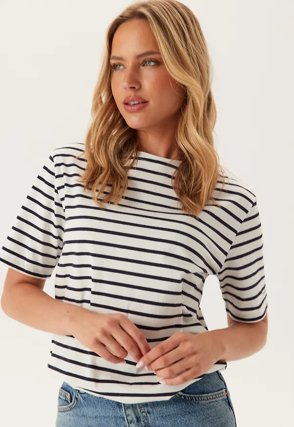 Stripe Boatneck ss T-shirt