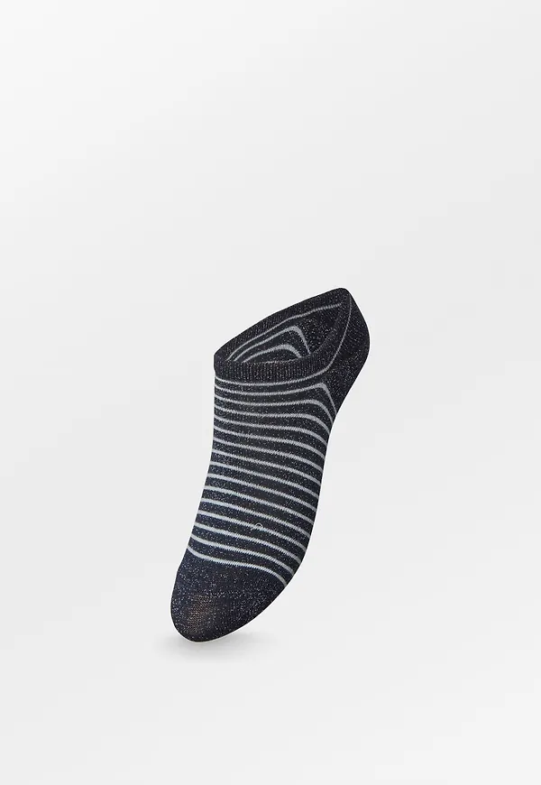 Stripe Glitter Sneakie Sock